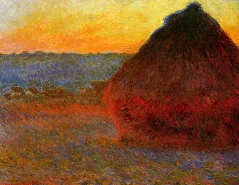 Haystacks Series by Claude Monet - Close Up